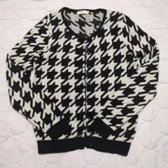 Earth music&ecology 千鳥格子柄 カーディガン