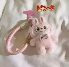 新品　人気 ラブブ キーホルダー マスコット ストラップ　ふわふわ5色