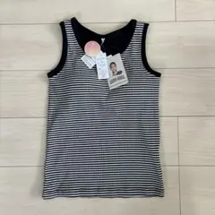 黒白ストライプ タンクトップ　M カップ付き
