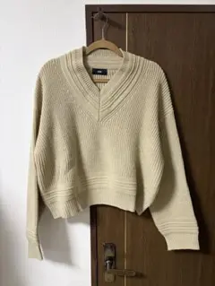 HARE ハレ ランダムストライプニット ハイネック グリーン 上品 綺麗め HARE - HARE ハレ ランダムストライプニット ハイネック グリーン 上品