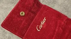 【新品】Cartier 赤 スエード ポーチ