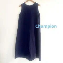 Champion ワンピース ナイロン風 脇ファスナー付き スポーティ