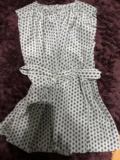 BEAMS HEART ドット柄半袖シャツ