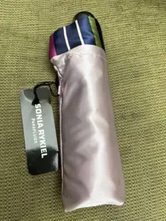 未使用品　SONIA RYKIEL ストライプ　畳み傘　ラベンダー　パープル