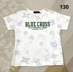 ブルークロス　半袖Tシャツ　130 ドクロ総柄　綿100%のサムネイル