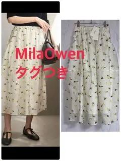 Mila Owen ミラオーウェン ボタニカル 花柄 フレアワンピース S - メルカリ