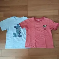 【2着セット】UNIQLO ミッキーマウス Tシャツ 130サイズ
