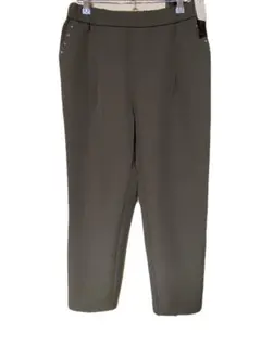 MALIANIオリーブグリーン ビジュー付きスラックス