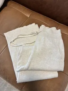 UNIQLO ウォッシャブルニットリブパンツ【L/丈長め】