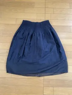 COMME CA ISM コムサイズネイビー フレアスカート サイズMのサムネイル