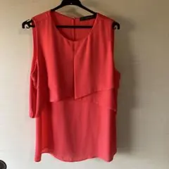 ZARA BASIC ノースリーブシャツ M コーラルピンク