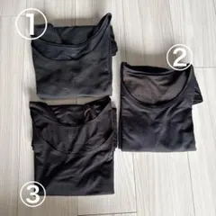 HEATTECH ブラック 長袖 Tシャツ 3枚セット