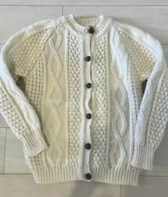 アイルランド製 ヴィンテージ 古着 フィッシャーマン カーディガン