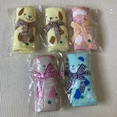 〈新品、未開封〉アニマルタオルハンカチ　5枚セット　プレゼント　ミニタオル