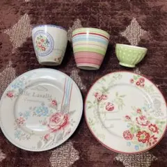 Green Gate 5点セット 平皿 カップ ボウル皿