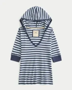 新品未使用　完売品　Hollister フード付きパーカー S ボーダー