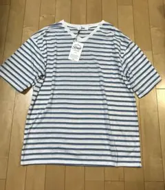 新品　RCWB ロデオクラウンズワイドボウル　ボーダー半袖Tシャツ　水色×白