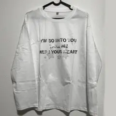 白 ホワイト ロンT ロゴ SHEIN ROMWE 新品未使用