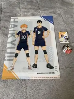 ハイキュー!! A4クリアファイル　缶バッジ