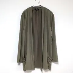 【美品】コムサイズム ロングカーディガン M カーキ 体型カバー 冷房対策のサムネイル