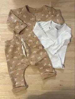 67cm [PETIT BATEAU]ベビースウェット セットアップ3点セット