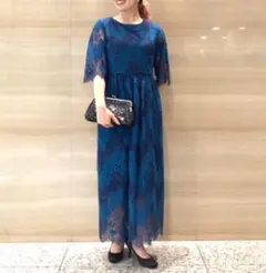Ray BEAMS レース ギャザー キリカエ ワンピース 結婚式 オケージョンのサムネイル