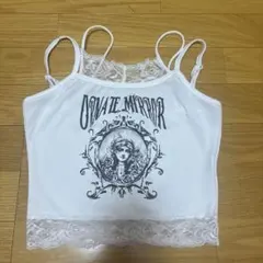 ORNATE MIRROR グラフィック キャミソール ホワイト S