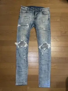 ダメージスキニーデニムAMIRI purple ksubi guapi mnml - メルカリ