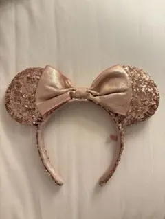 ディズニー カチューシャ スパンコール ピンクゴールド