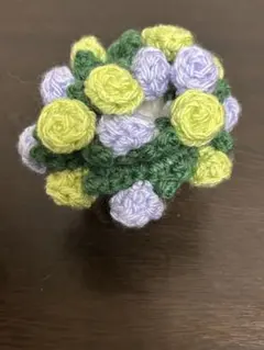 花モチーフのかぎ針編みコースター