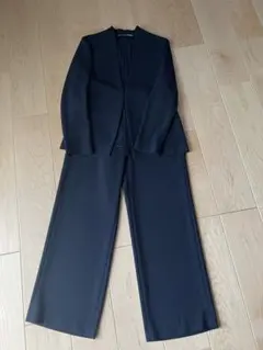 【美品】theory luxe セオリーリュクス　ネイビーノーカラーパンツスーツ