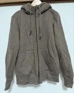 【ユニクロ】レディース　ブラウン　ジップアップパーカー　Mサイズ