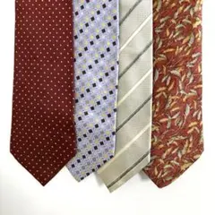 シルクネクタイ 4点セット