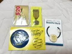 嵐 二宮和也 黄 メダル ヘアゴム チャーム メダルブローチ