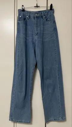 デニム＆ツイルストレートパンツ