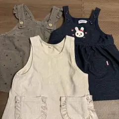 80サイズ　女の子用　ワンピース3着まとめ売り