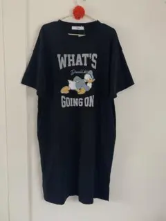 Disney ディズニー ドナルド ワンピース ブラック M