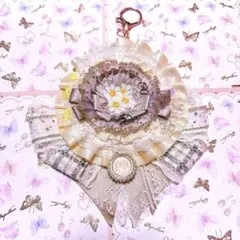 痛ロゼット　ロゼット　缶バッジ　オタ活　推し活グッズ　痛ば　手縫い　クリーム