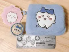 ちいかわ ハチワレ ふわふわミニポーチ➕手作りおやつチャーム