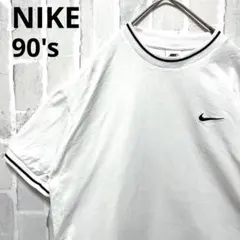 NIKE ナイキ Ｔシャツ S 半袖 90s スウッシュ 銀タグ 刺繍ロゴ