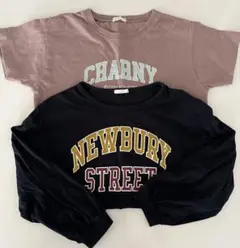 ジーユー　長袖Tシャツ ネイビー　ナルミヤインターナショナル半袖Tシャツ　130のサムネイル