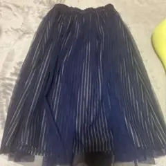 earth music&ecology ネイビー ストライプ フレアスカート