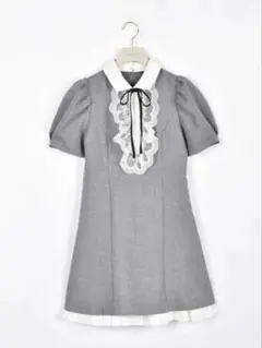 An MILLE アンミール 裾プリーツミニワンピース ブラック F 美品
