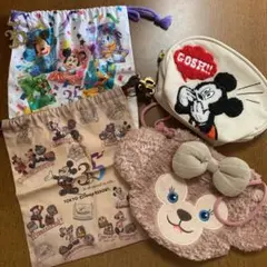 ディズニー　巾着&ポーチセット