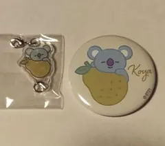 BT21 KOYA つながる　アクリル　チャーム　フルーツ　缶バッヂ　セット