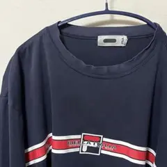 FILA 長袖Tシャツ ネイビー メンズL