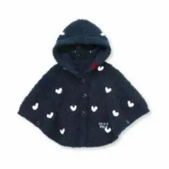 ジェラートピケ　ハートジャガードポンチョ　80-90