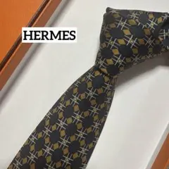 極美品✨HERMES ネクタイ エルメス ファソネ H柄 ロゴ グリーン - メルカリ