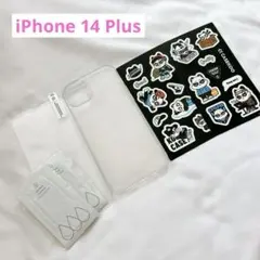 ☆ iPhone 14 Plus 用 ケース クリア マット感 耐衝撃