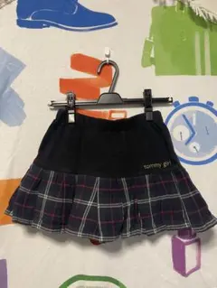★tommy girl ネイビー チェック柄 プリーツスカート